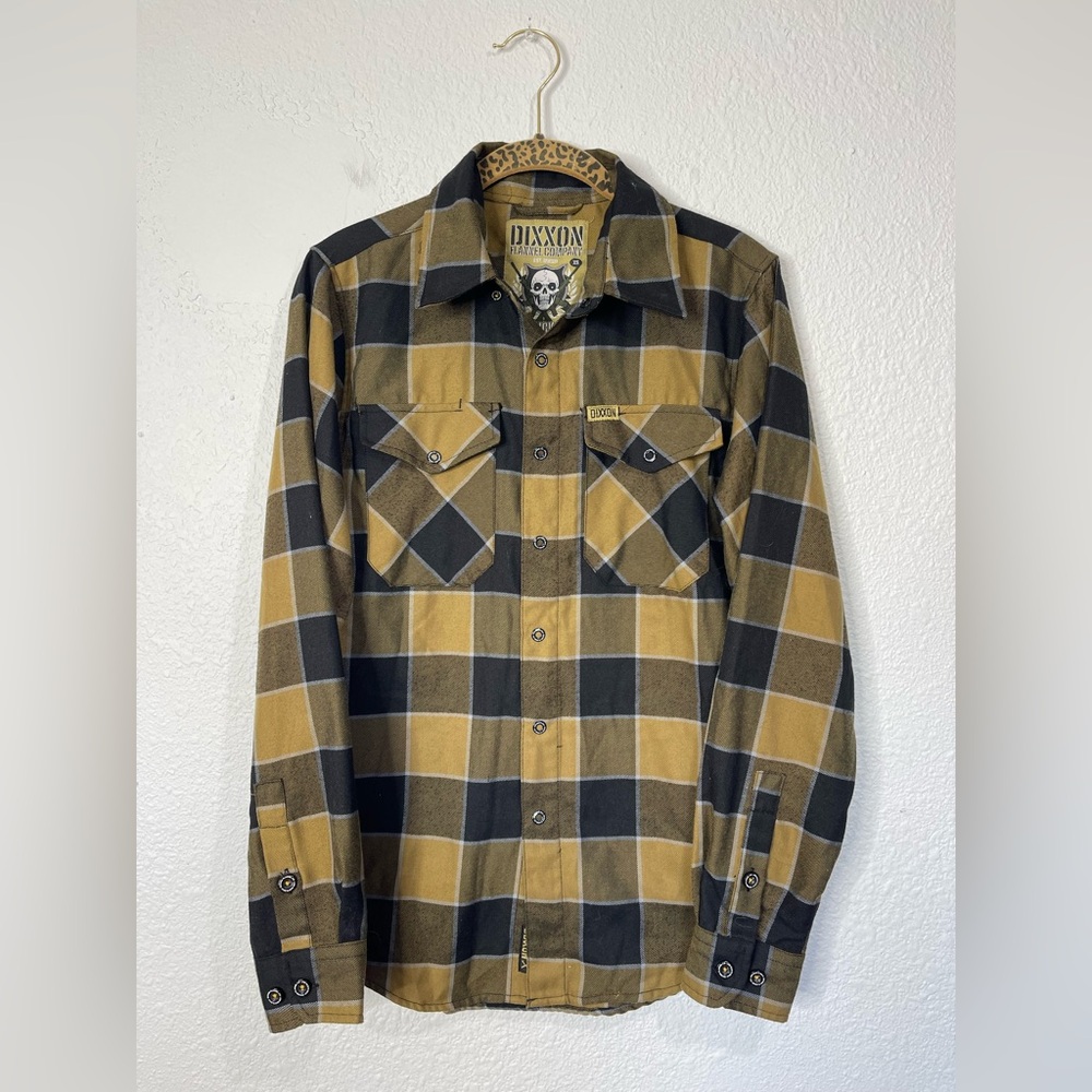 Dixxon Five Clicks Out Plaid Flannel Button Down Shirt Size XS